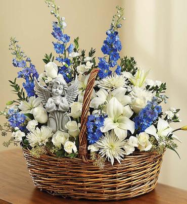 Heavenly Angel&trade; Blue and White Basket