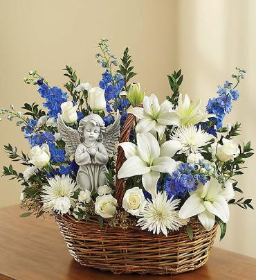Heavenly Angel&trade; Blue and White Basket