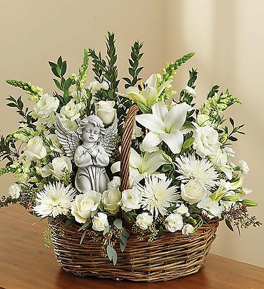 Heavenly Angel&trade; All White Basket