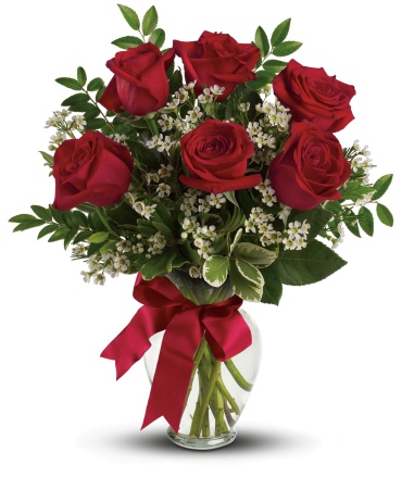 Thoughts of You Bouquet with Red Roses - Deluxe