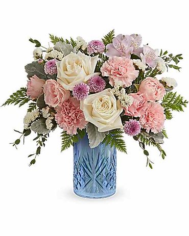 Teleflora\'s Blue Belle Bouquet is a sweet Mother\'s Day flower ar