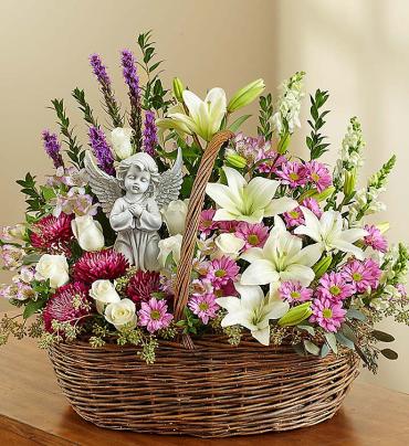 Heavenly Angel&trade; Lavender and White Basket