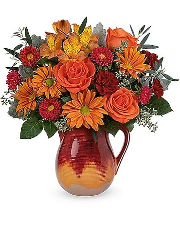 Autumn Glaze Pitcher Bouquet