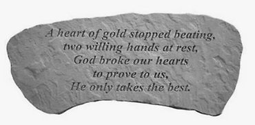Bench \"A heart of gold...