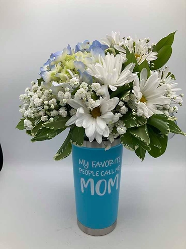 Mom\'s favorite Daisy Travel Tumbler  Bouquet