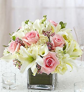 Pink and White Centerpiece